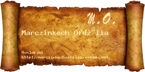 Marczinkech Ofélia névjegykártya